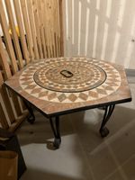 Mosaik Feuerstelle Tisch achteckig mit Deckel guter Zustand