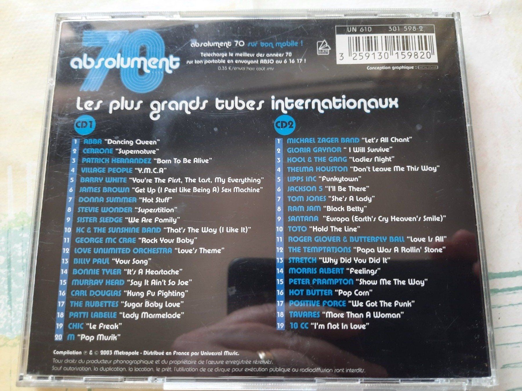 CD: Cd Absolument 70 - Les plus grands tubes internationaux – Usato da Pully venduto da bro_n52j 1
