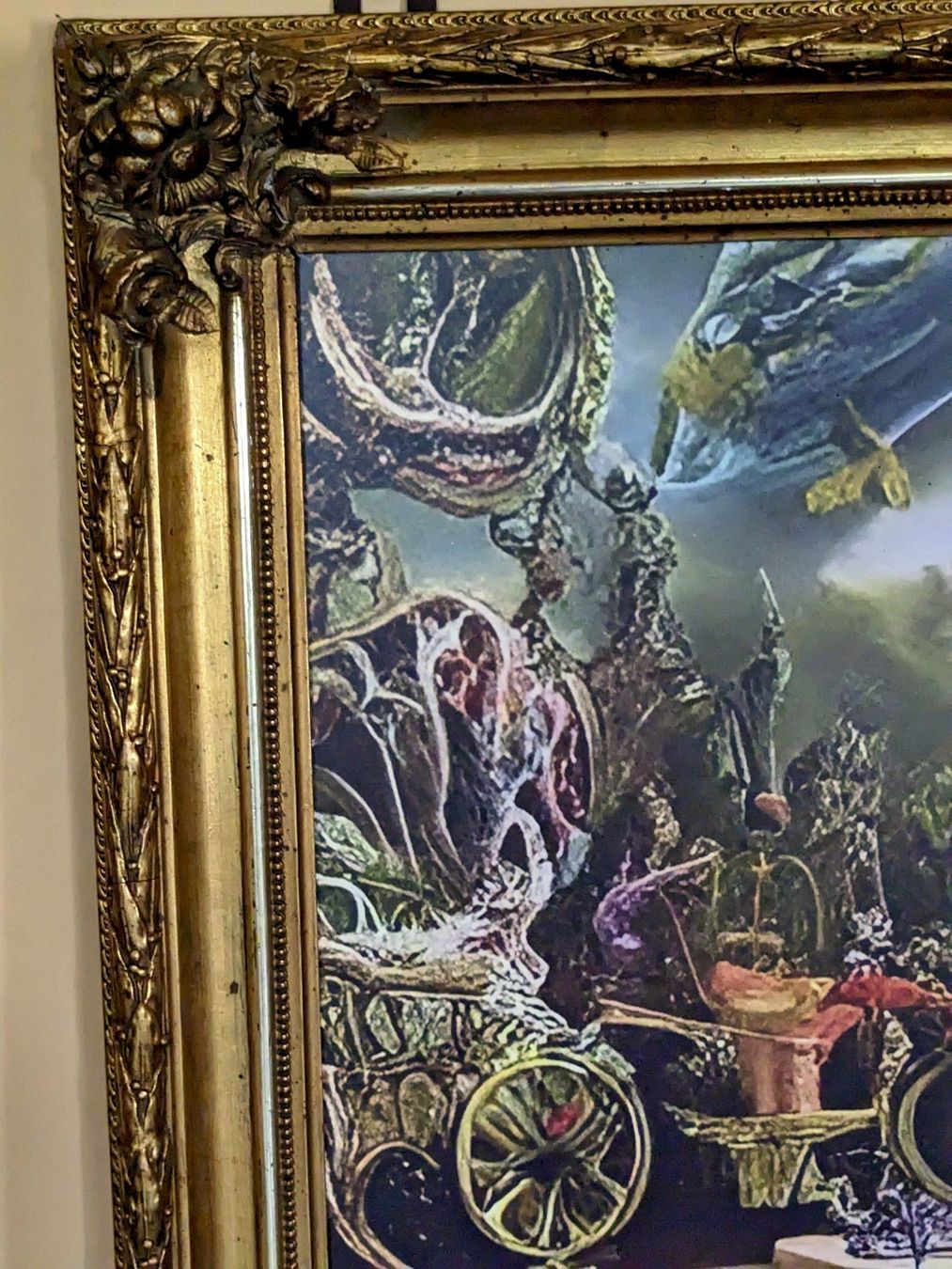 Cornici: Antiker barocker Rahmen mit einzigartigen Kunstwerk, limitie – Usato da Gross Drewitz venduto da Kronleuchter-online 2