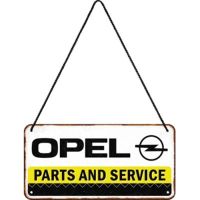 Metall-Hängeschild-OPEL PARTS AND SERVICE - 20 X 10 CM