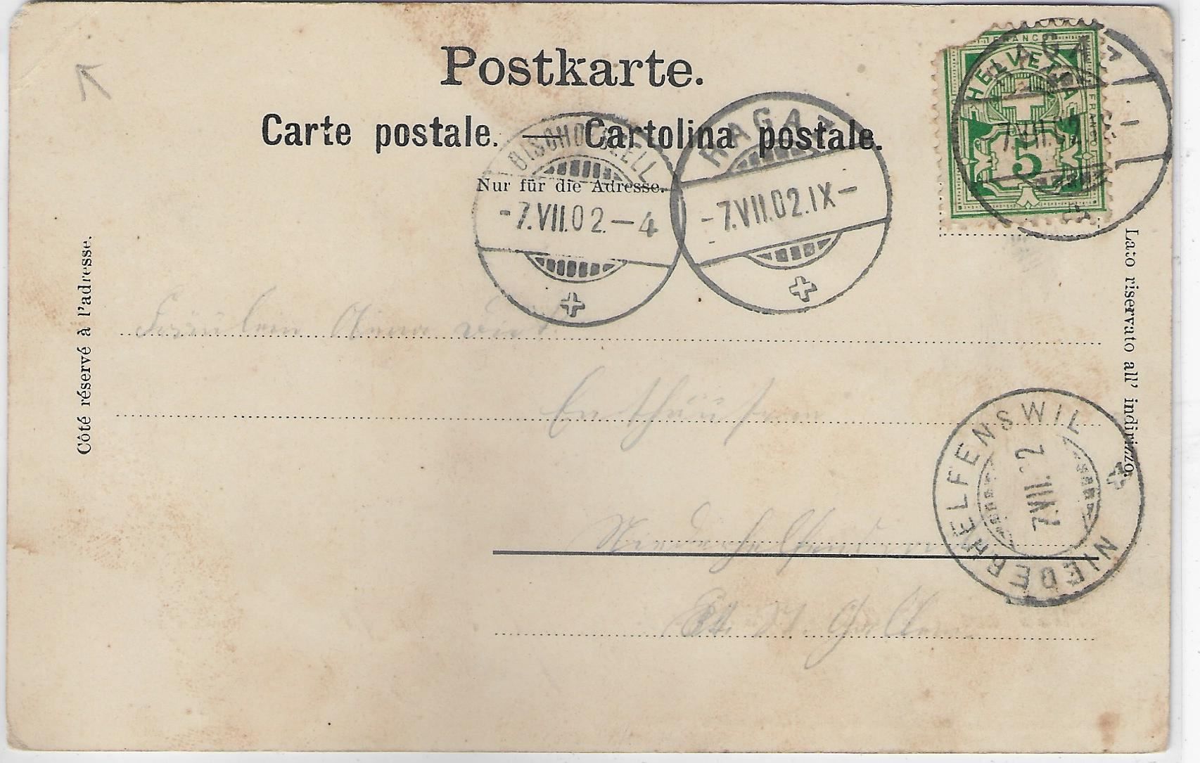 Cartoline postali: Gruss aus Ragaz - Wartenstein – Usato da Ettingen venduto da Kartenplanet 1
