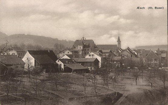 Cartoline postali: Aesch BL  Flugaufnahme Nr.3087 , 1920 – Usato da Solothurn venduto da Bepposol