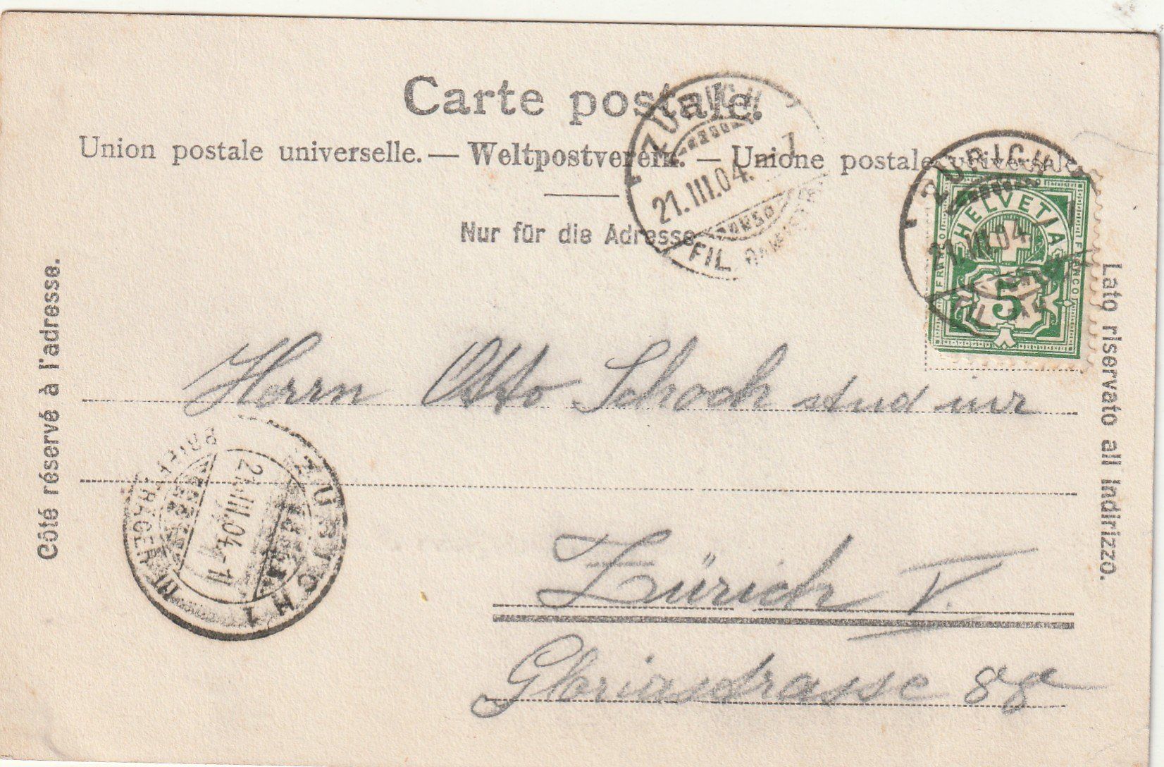 Cartoline postali: Zürichberg Alkoholfreies Restaurant – Usato da Rorschacherberg venduto da fratovi2 1