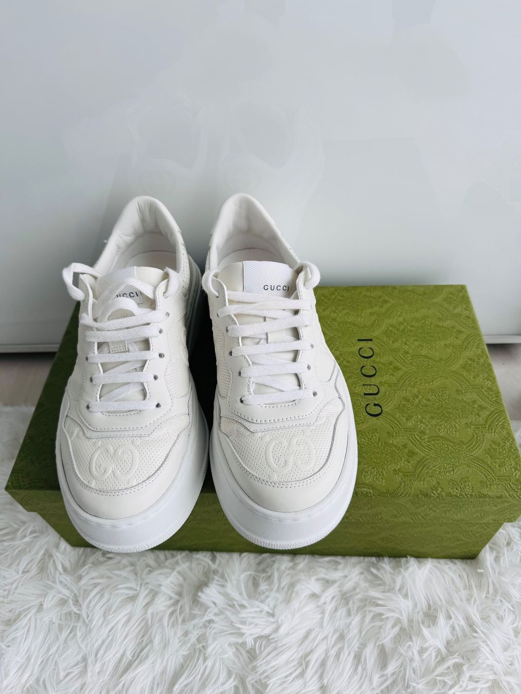 Gucci Damenschuhe: Gucci GG Platform Sneaker Weiss Gr. 37 – Gebraucht aus Amriswil von my-fashion 1