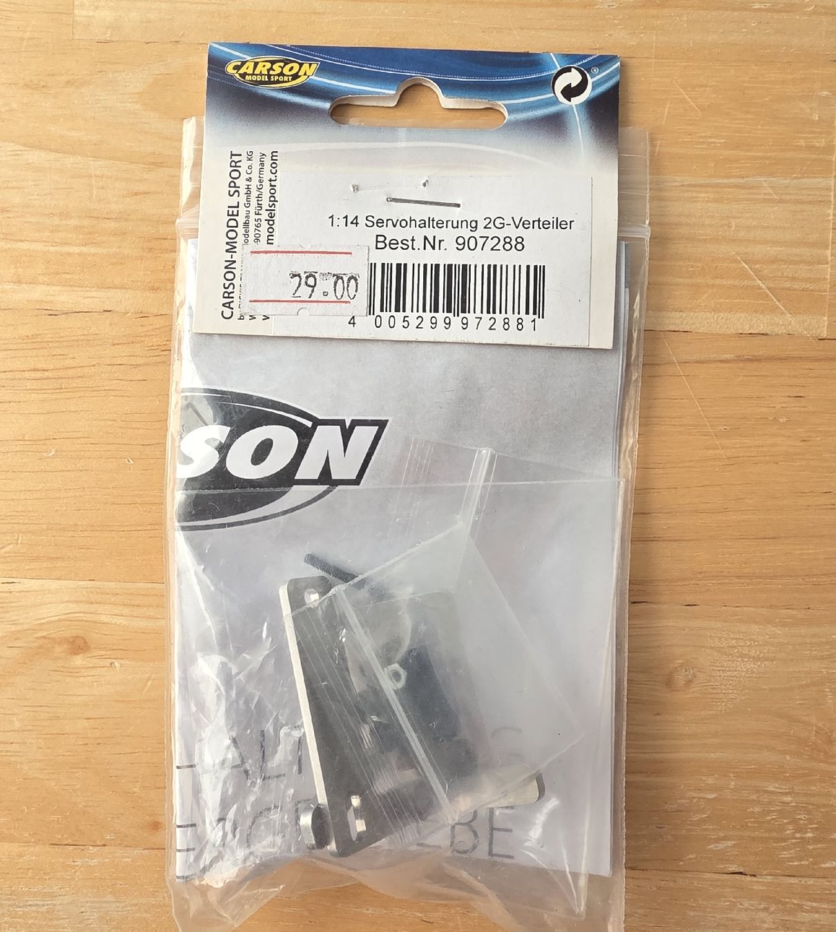 Carson Modellismo RC: Carson Model Sport 1:14 Servo-Halterung 2G-Verteiler – Nuovo (secondo la descrizione) da Männedorf venduto da Modellbau-wyss