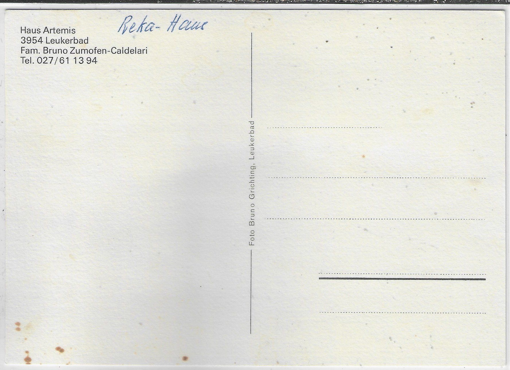 Cartoline postali: haus Artemis - Leukerbad – Usato da Ettingen venduto da Kartenplanet 1