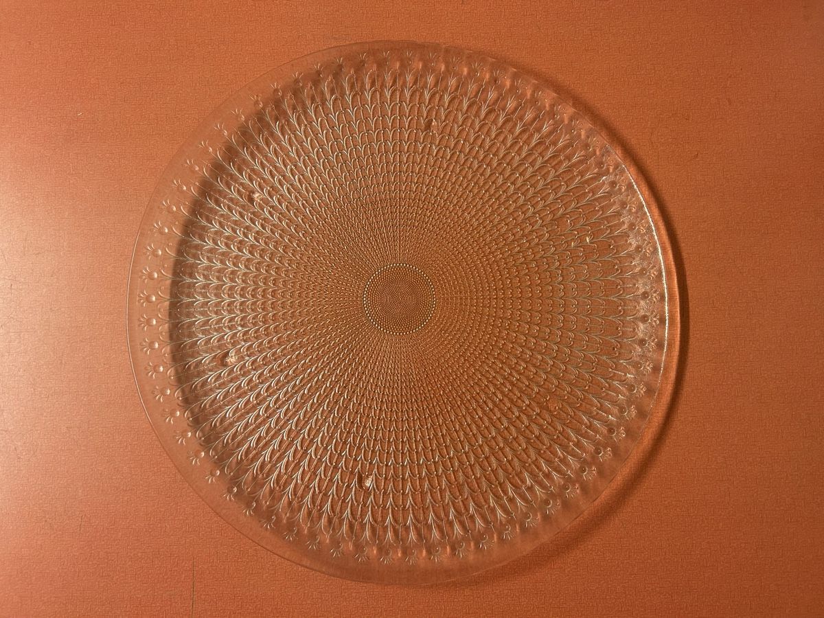 Piatti di portata: Glasplatte mit Muster 40 cm.Durchmesser guter Zustand – Usato da Lanzenhäusern venduto da vic63 1