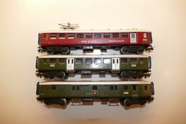 Märklin H0: 3xSBB Uraltpersonenwagen