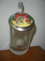 Original Bierkrug "Feldschlösschen" mit Zinndeckel