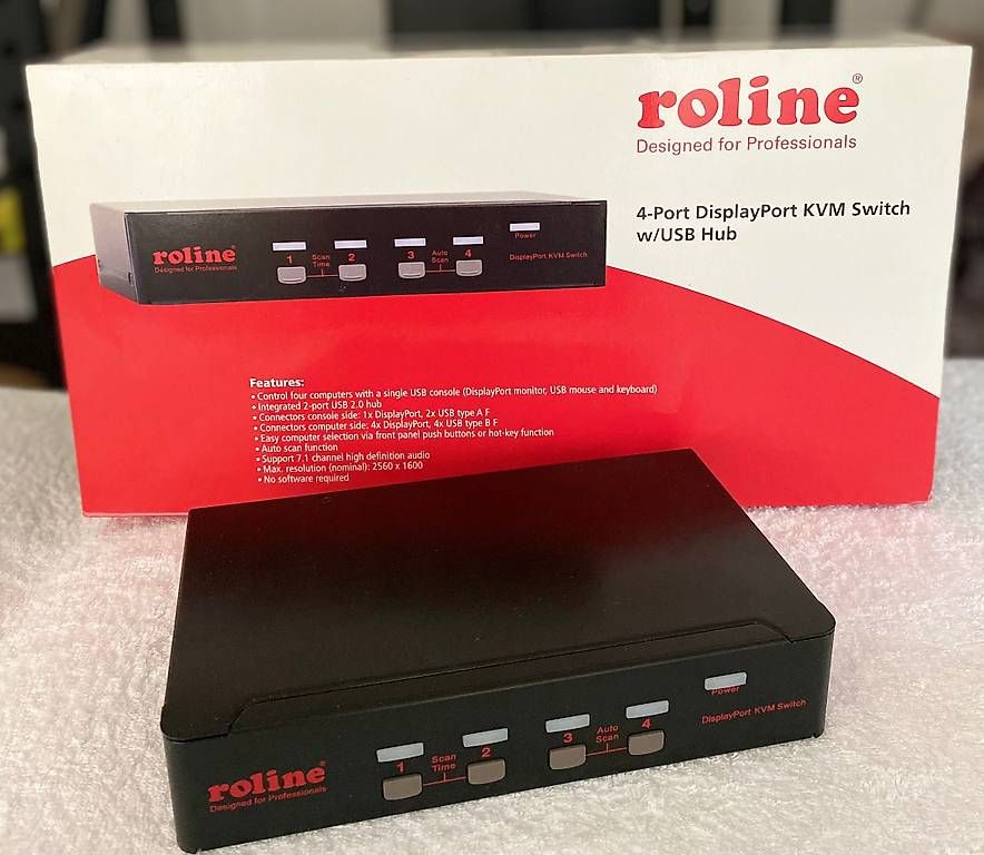 Unità & Adattatore: Roline DisplayPort USB 2.0, 1 utente - 4 PC – Usato da Viganello venduto da sco_j6qt