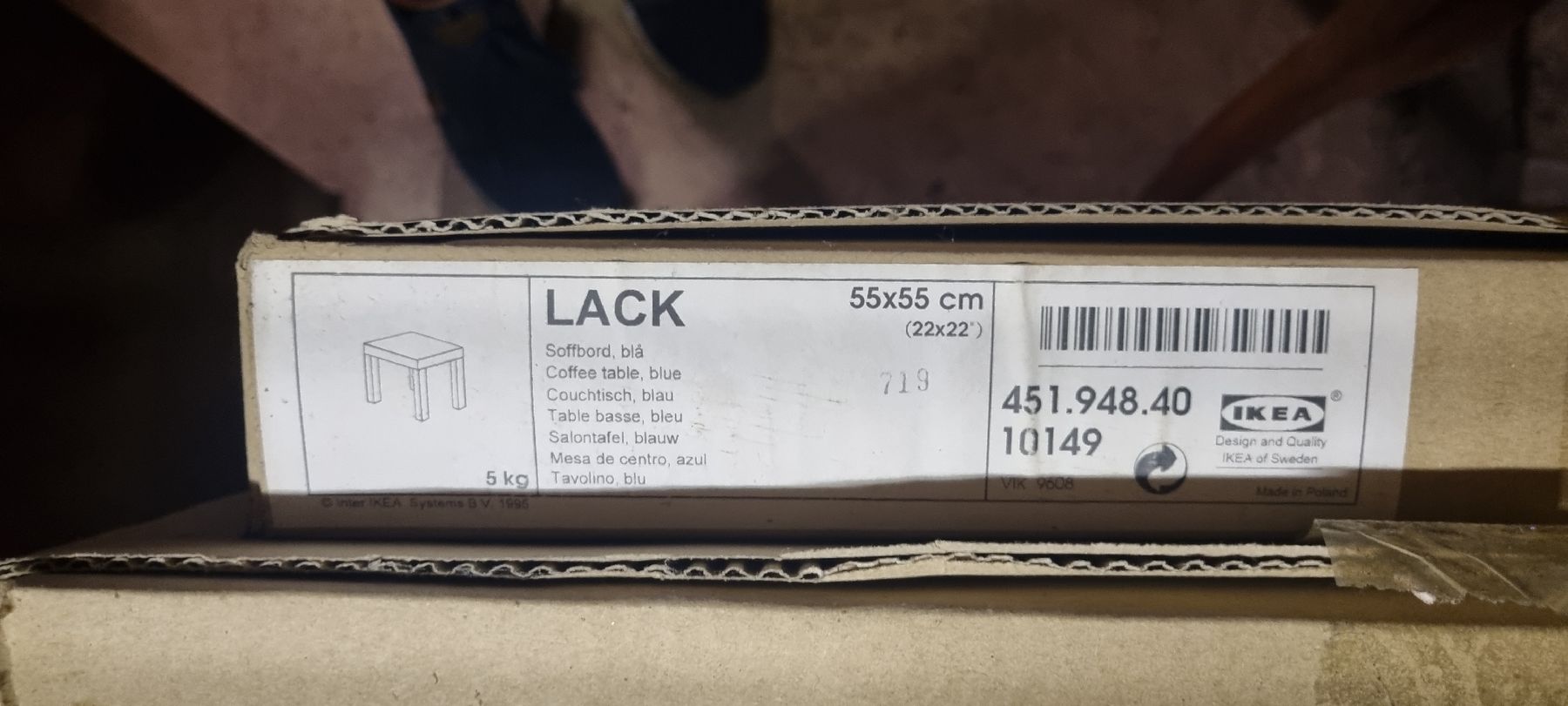 Tavoli: Ikea Tisch Lack Blau – Nuovo e nell'imballaggio originale da Wädenswil venduto da weihpos