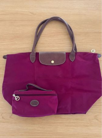 Longchamp le Pilage Tasche mit Pochette etui in Pink magenta
