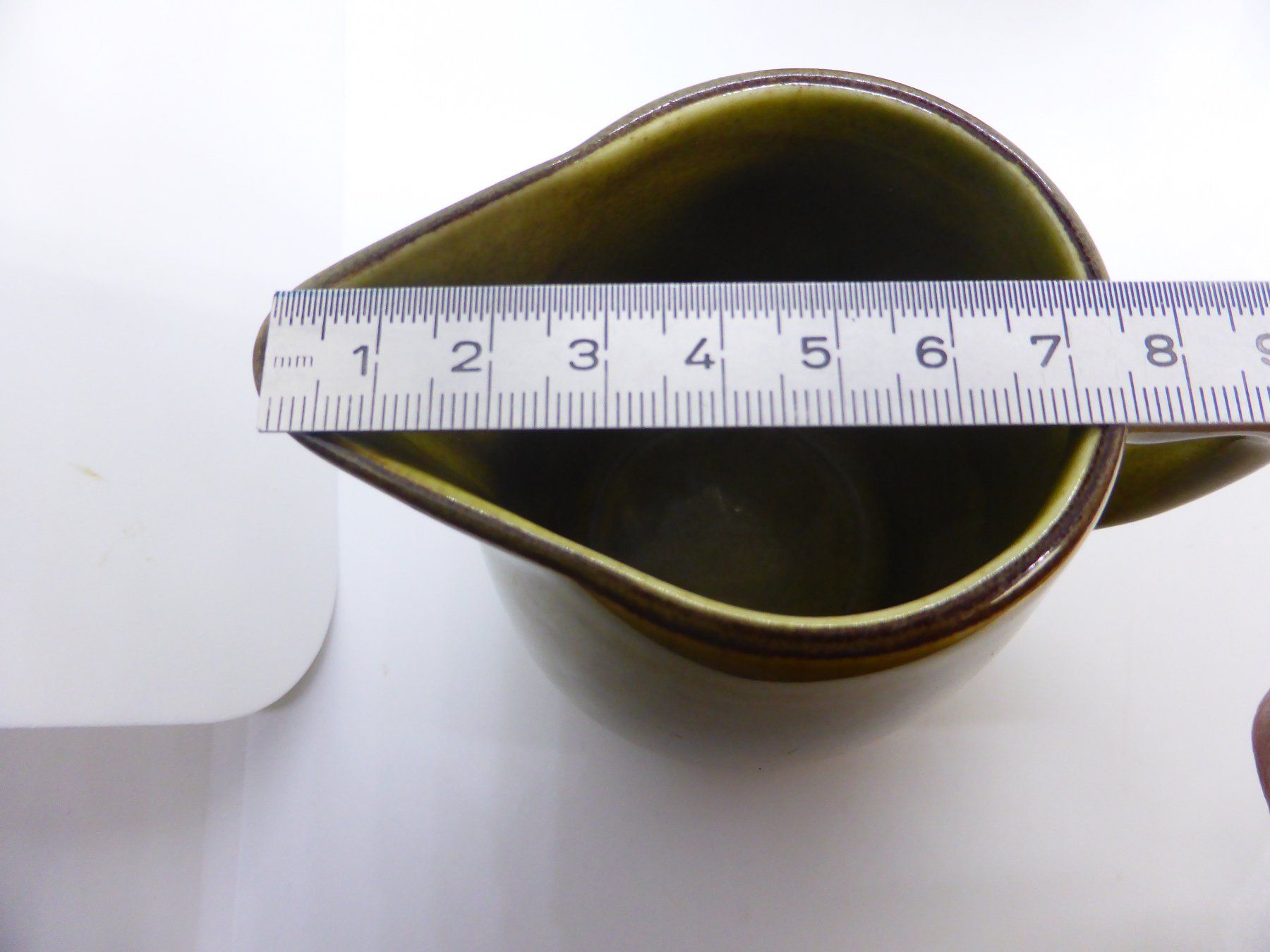 Rössler Caraffe: Rössler 1 pot à crème et lait décor vert olive – Usato da Porrentruy venduto da Kim017 1