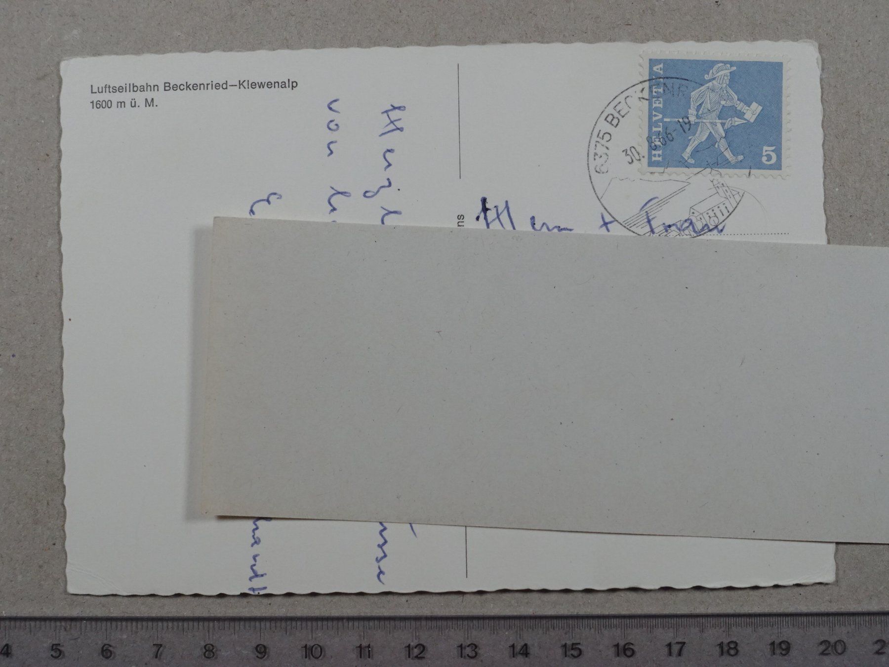 Cartoline postali: Luftseilbahn Beckenried - Klewenalp, 1966 – Usato da Lenzburg venduto da fh1 1