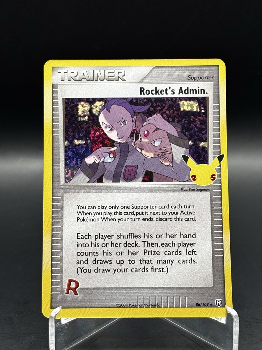 Pokémon Carte collezionabili: Rockets Admin EN Celebrations Pokémon Karte – Nuovo (secondo la descrizione) da Magden venduto da LegacyCards