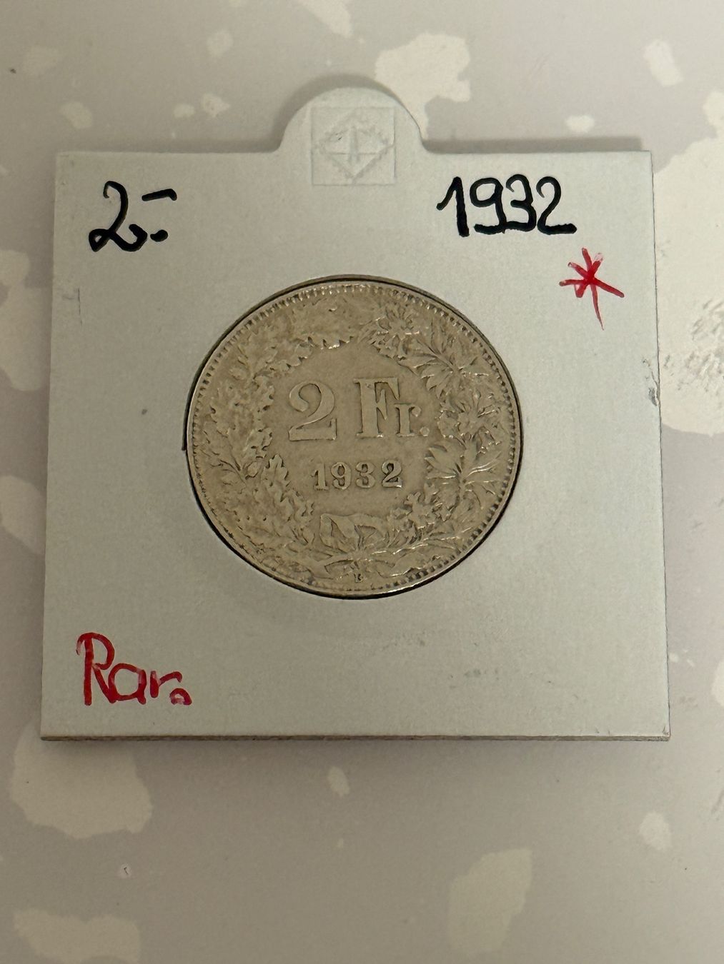 Tutti le monete: 2 Franken 1932  Rar – Usato da Wallisellen venduto da SWISS_SILVER1