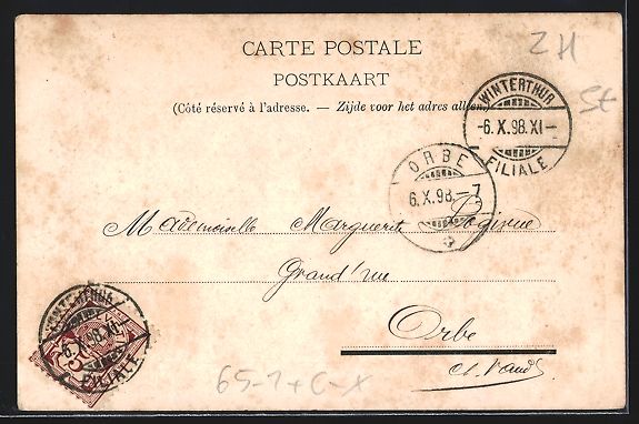Cartes postales: AK Winterthur, Blick auf den Bahnhof – D'occasion à Berlin par bartko-reher 1