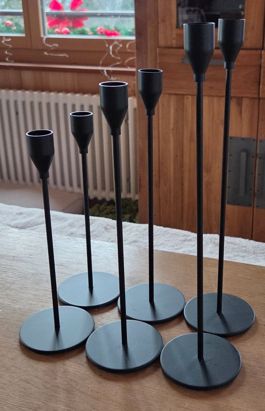 Wunderschne Kerzenstnder Schwarz Depot Ebenbild