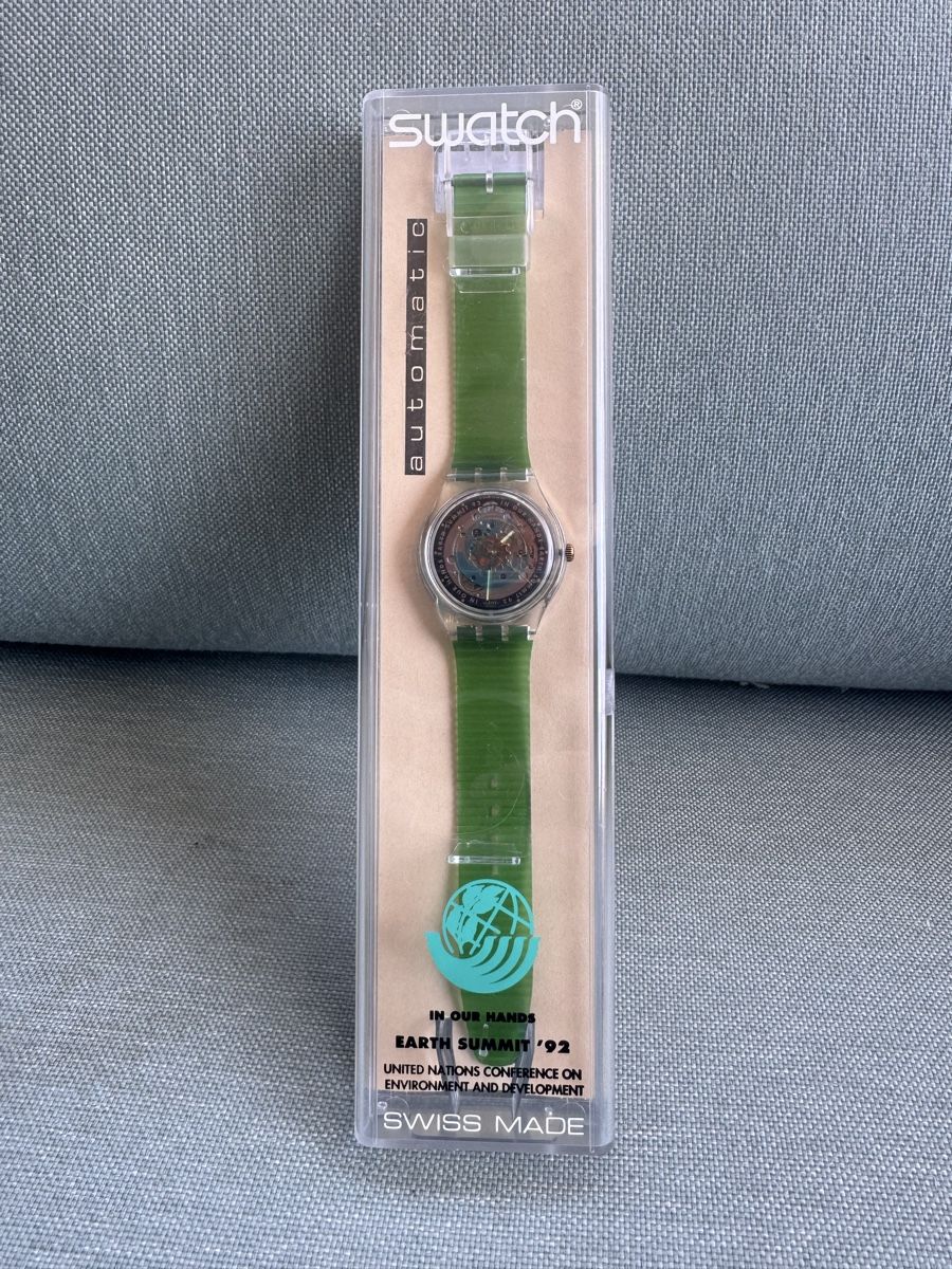 Swatch Montres: Swatch Automatic Earth Summit 92 Uhr mit Box Swiss Made – D'occasion à Sursee par Dersempacher