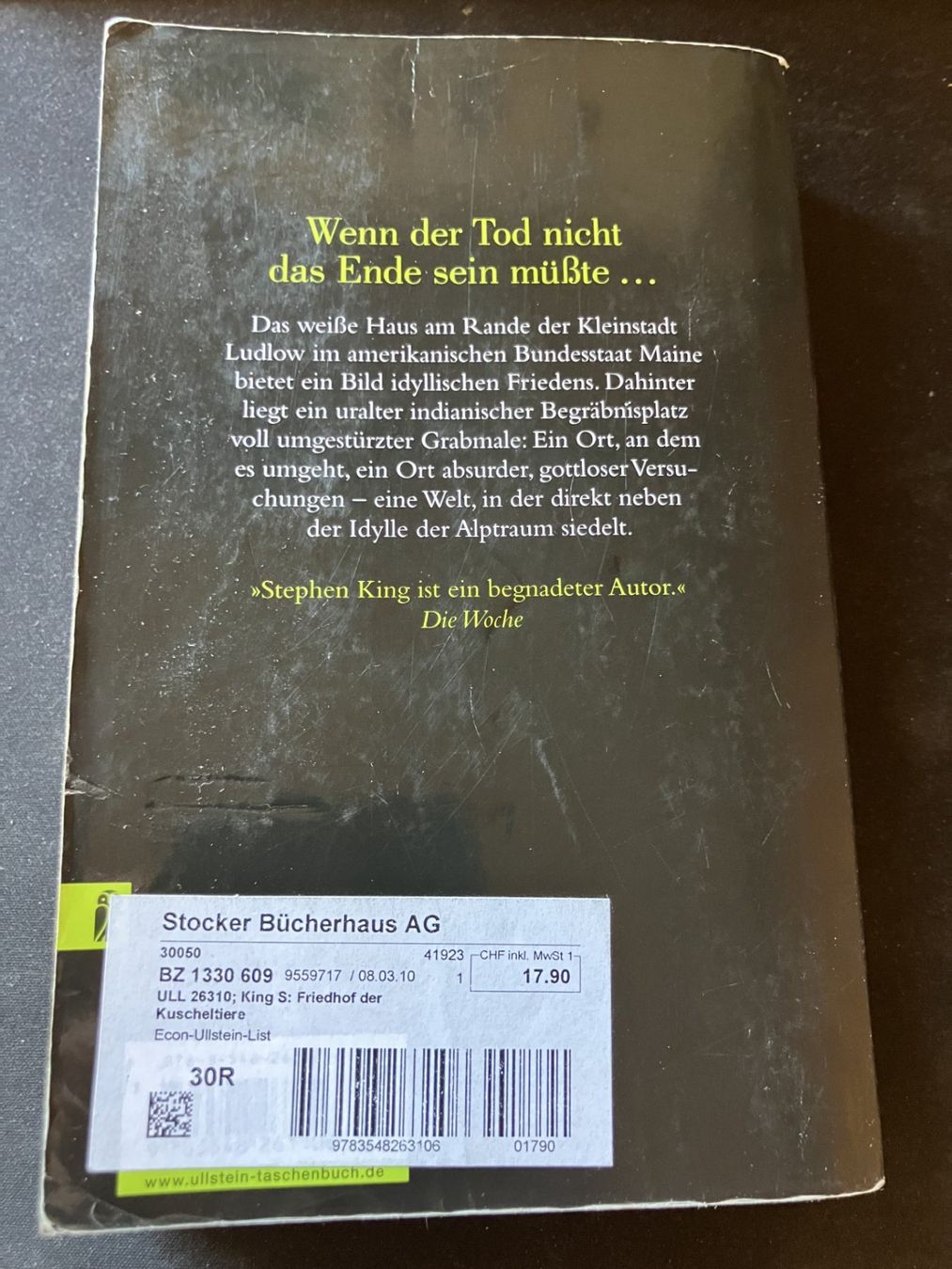 Libri: Friedhof der Kuscheltiere – Usato da St.ursen venduto da Thorsten21 1