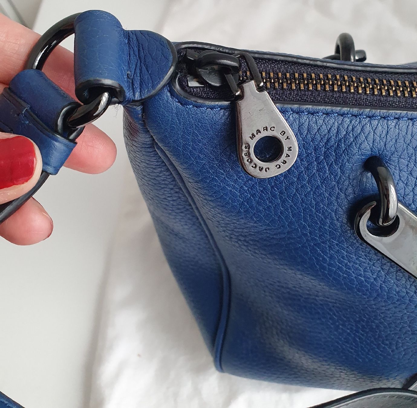 Marc Jacobs Borse da donna: Marc Jacobs Henkel/Umhängetasche Medium Soft Leder Blau – Usato da Niederteufen venduto da Mira_72 6