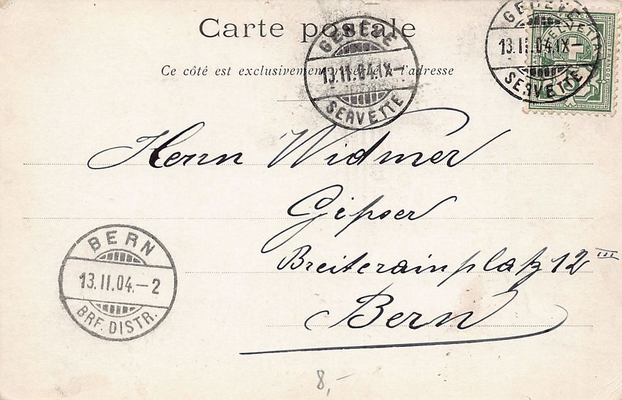 Cartoline postali: Genève, le Kursaal, animée, circulée 1904 – Usato da Frauenfeld venduto da POML 1