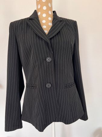 Tom Tailor Damen Blazer schwarz Nadelstreifen – Gr. L – Top