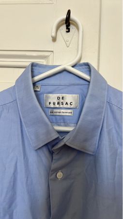 Chemise DE FURSAC bleu clair pur coton taille 43