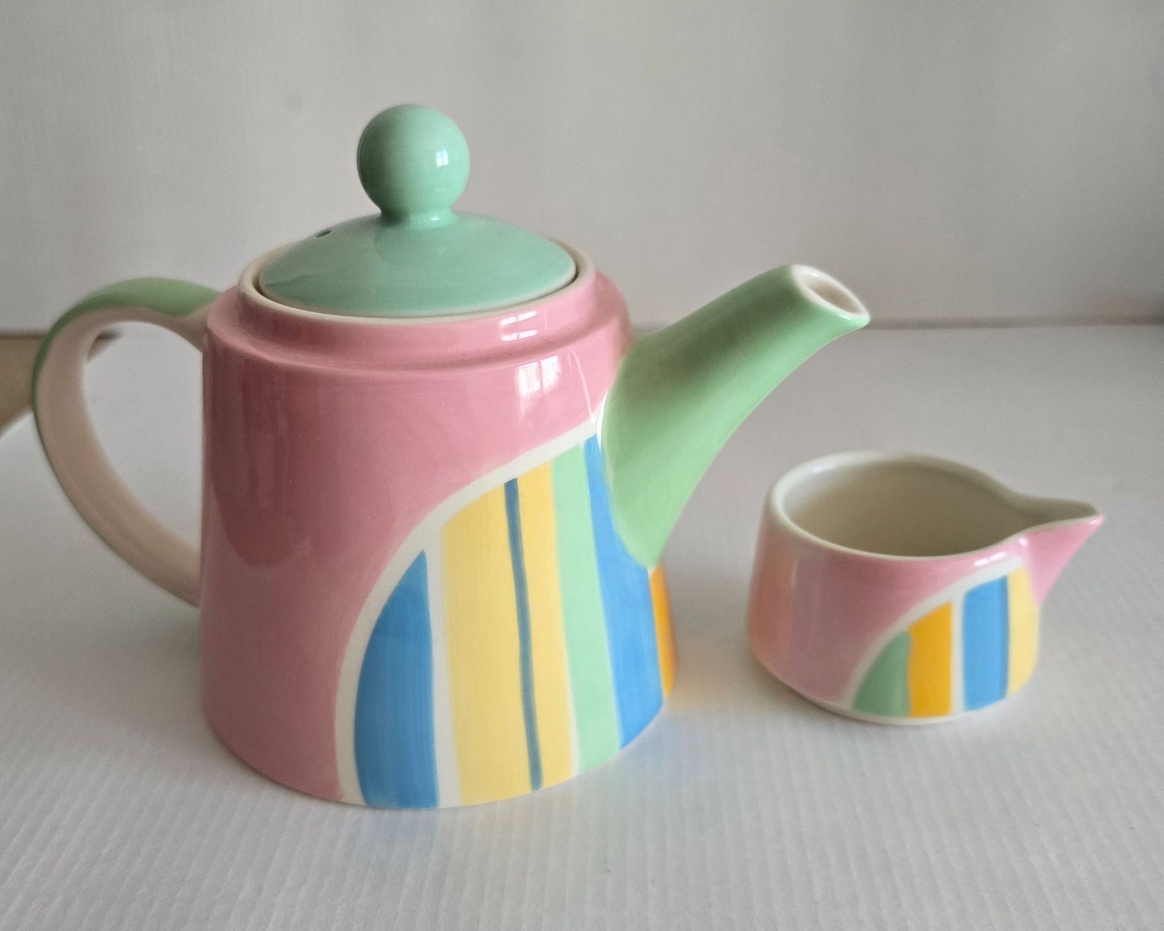 Teiere: Teekännchen Memphis Style, handmade, Maison Strauss – Usato da Rheinau venduto da MakalekaAloha 4