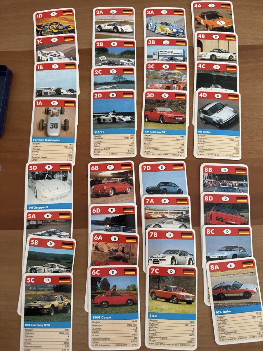 Spiele: Porsche Karten Quartett – Gebraucht aus Zürich von Smarties13