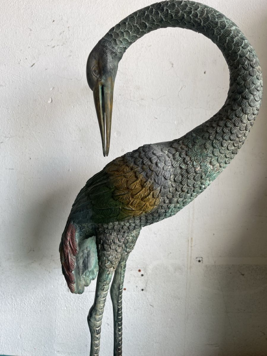 Skulpturen & Statuen: Paar große Bronze Vögel Kraniche – Gebraucht aus Brienz BE von hey_z9vg 2
