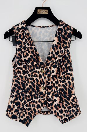 # WOMAN - Gilet ,,leoprint‘‘ Gr. XS #