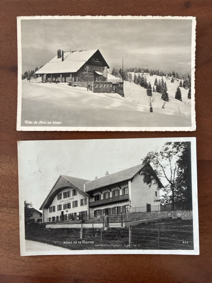 Cartoline postali: 8 Ansichtskarten Schweiz diverse vom Kanton Neuenburg  – Usato da Oftringen venduto da Cla.vD.74 6