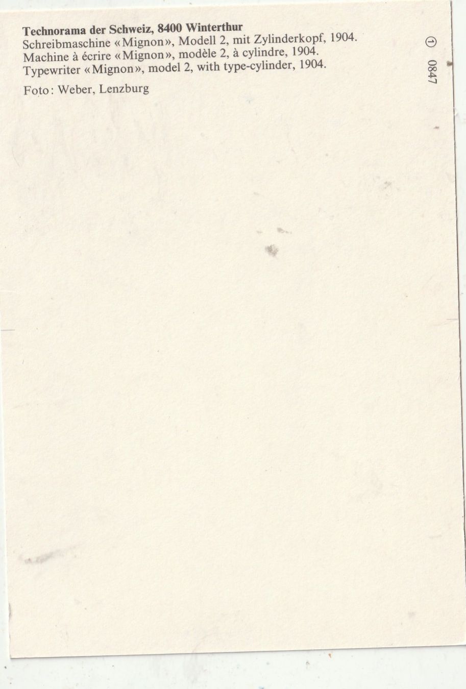 Cartoline postali: Technorama Winterthur – Usato da Lumbrein venduto da made02 1