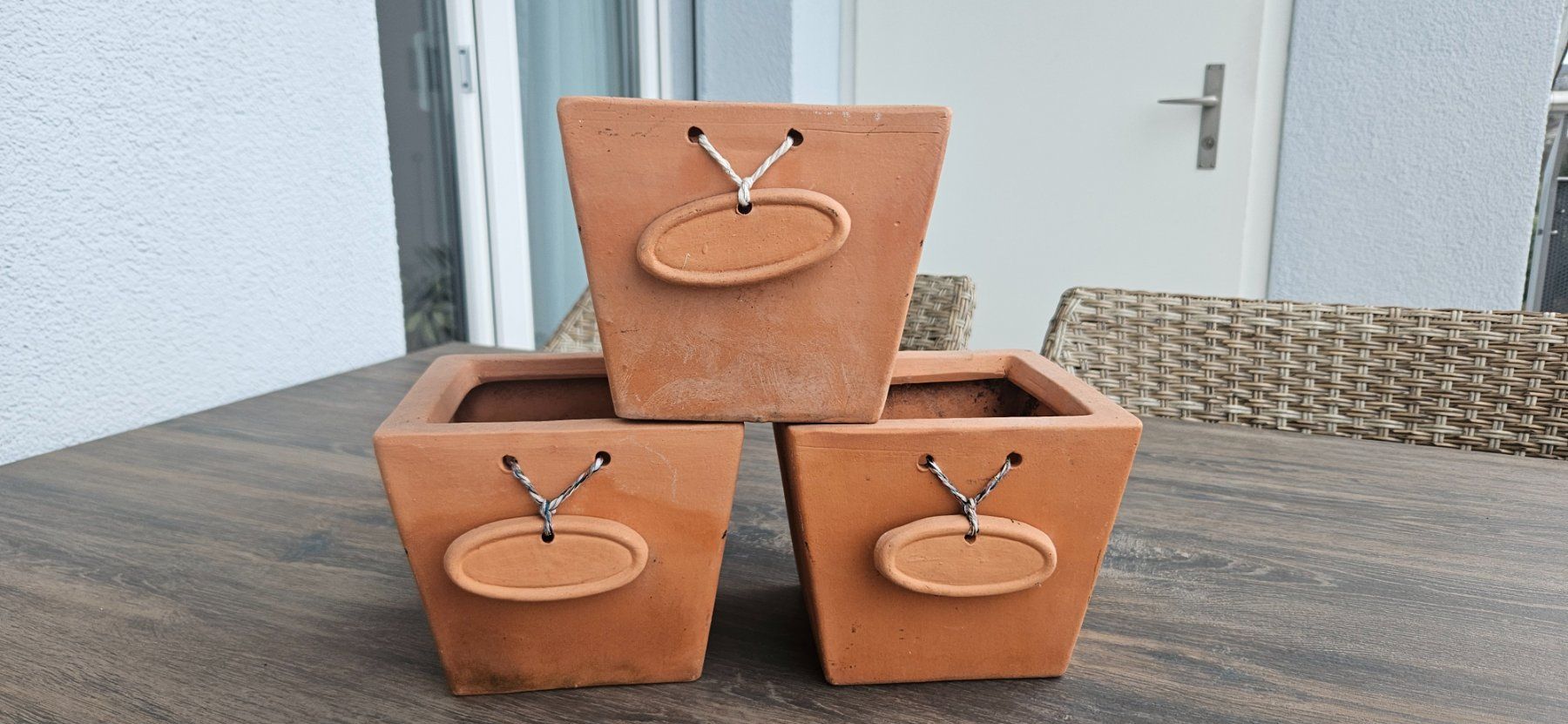 Vasi per fiori: 3 er Set Teracota Töpfe 15cm – Usato da Volketswil venduto da lullu64 1