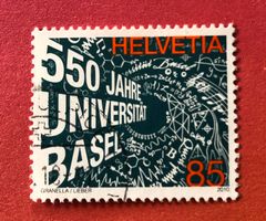Nr.1348 mit Stempel 550 Jahre Universität Basel 2010 