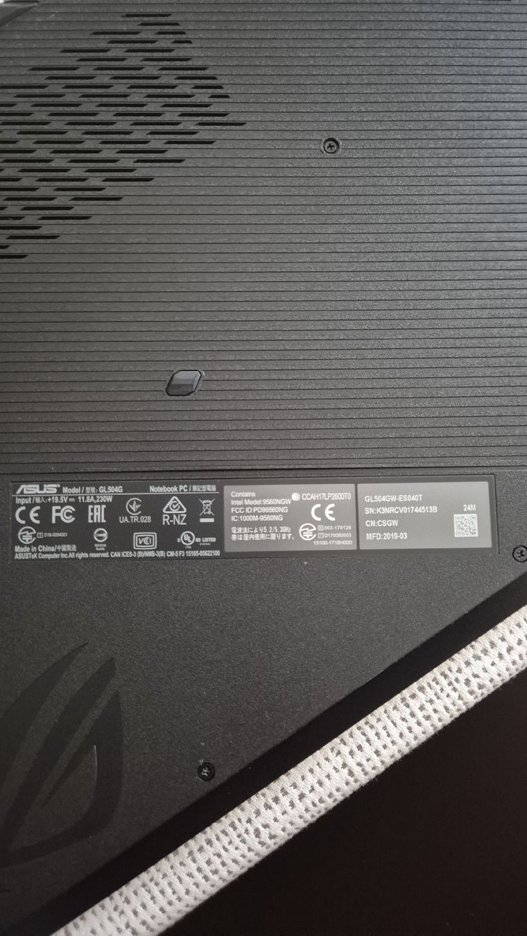 Asus Notebook: ASUS ROG Strix SCAR II GL504GW – Usato da Corcelles-Payerne venduto da craveiro_in4k 3