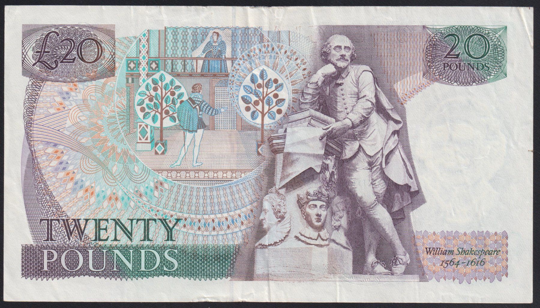 Banconote: England 20 Pounds 1988 – Usato da Brugg AG venduto da banknoten_muesli 1