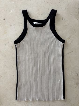 Damen Top Bashsa Beige Schwarz Grösse S guter Zustand