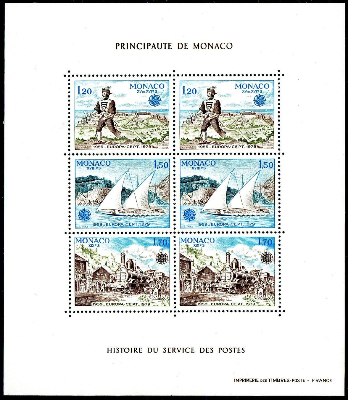 Alle Briefmarken: ** POSTFRISCH ** BLOCK HISTOIRE DU SERVICE DES POSTES - MO16 – Neu (gemäss Beschreibung) aus Losone von EM2019