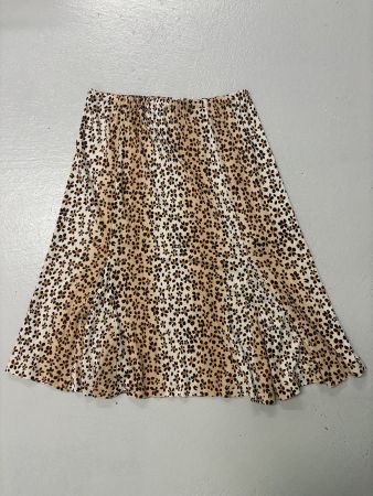 Elegance Rock Gr. 40 beige mit Seide knielang Blumen
