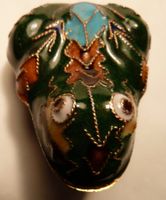 SEHR SCHÖNER ANTIKER-CLOISONNÉ -FROSCH--5,5 x 3,5 CM, UNIKAT