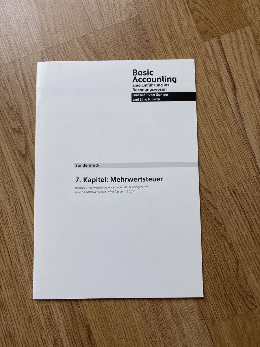 Bücher: Basic Accounting Buch von Gunten/Hirschi – Gebraucht aus Glattbrugg von nino_zh 1