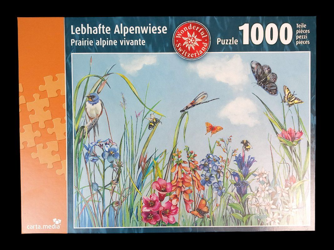 Puzzle: Puzzle Lebhafte Alpenwiese – Nuovo e nell'imballaggio originale da Hünenberg venduto da Restwert_Zug