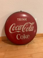 Coca Cola Schild Reklameschild alt gewölbt