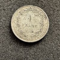 1 Francs Silber Belgien 1912