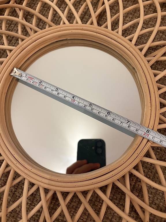 Specchi: Boho Rattan Sunburst Wall Mirror – Nuovo e nell'imballaggio originale da Basel venduto da seb_vk7r 1