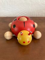 Marienkäfer Holz mit Quitschgeräusch Spielzeug Spiel Natur