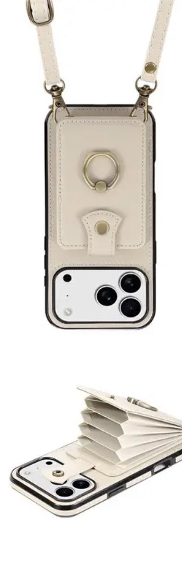 Apple Handys / Smartphones: Smartphone Hülle mit Kartenfach und Ring beige neu – Neu und originalverpackt aus Schiers von Jasi-83 3