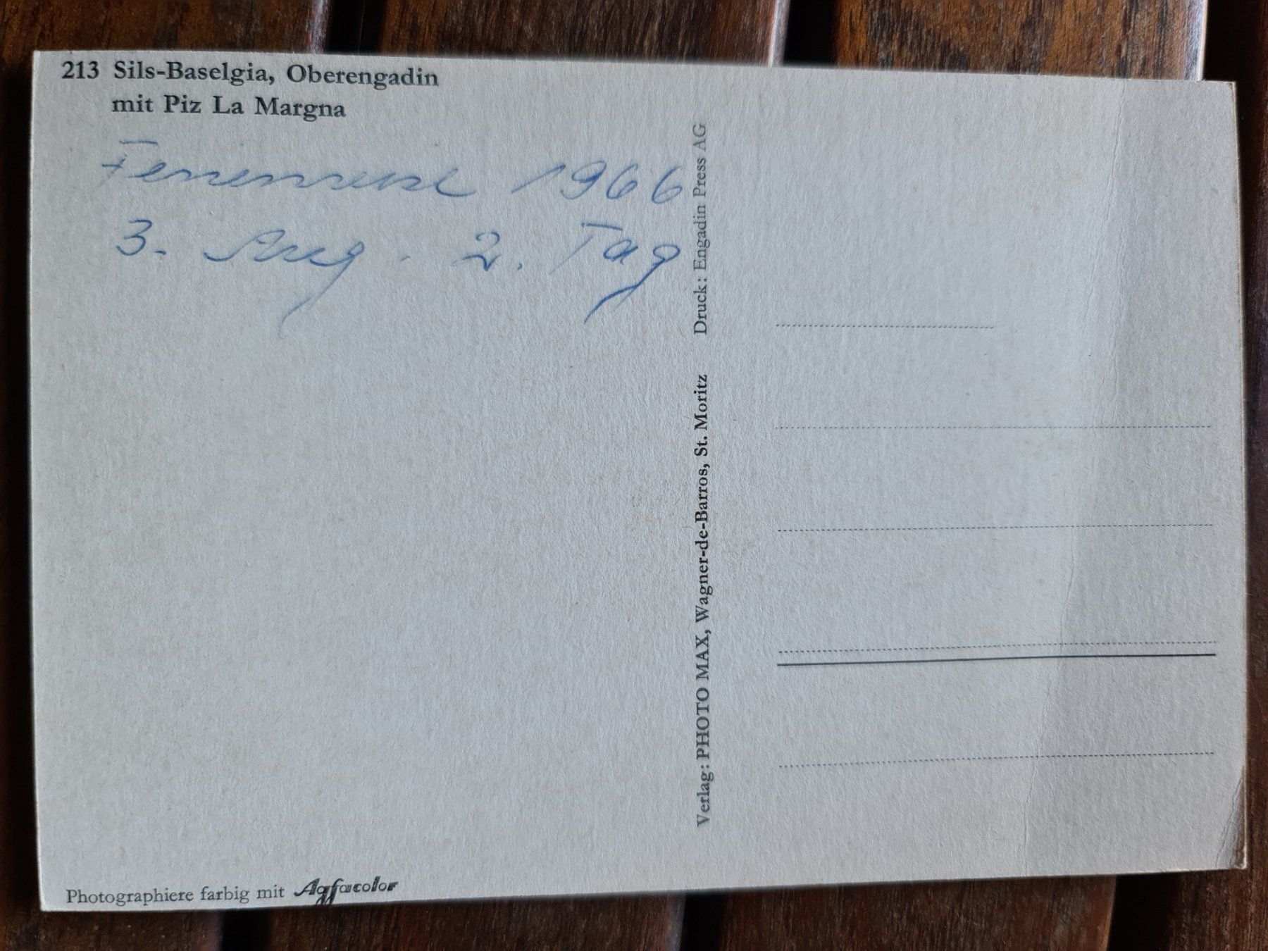 Cartoline postali: Ansichtskarte Sils Oberengadin – Usato da Dintikon venduto da Vexi 1